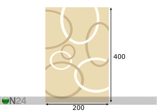 Vaip Structural Doris 200x400 cm mõõdud
