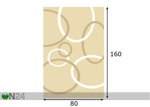 Vaip Structural Doris 80x160 cm mõõdud
