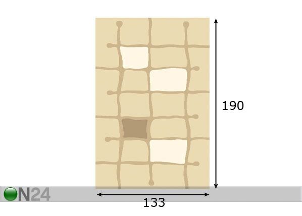 Vaip Structural Edna 133x190 cm mõõdud
