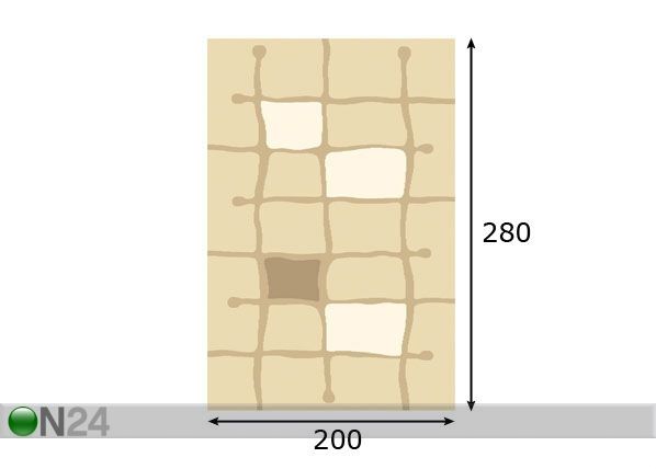 Vaip Structural Edna 200x280 cm mõõdud