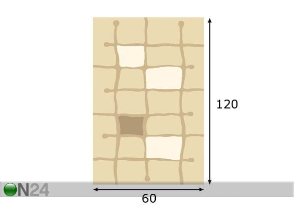 Vaip Structural Edna 60x120 cm mõõdud