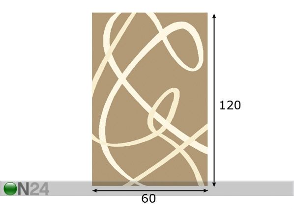 Vaip Structural Nicol 60x120 cm mõõdud
