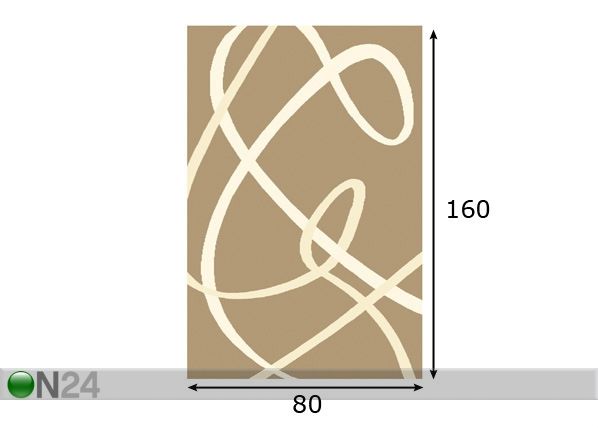 Vaip Structural Nicole 80x160 cm mõõdud