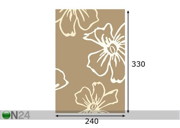 Vaip Structural Suzi 240x330 cm mõõdud