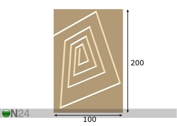 Vaip Structural Teddy 100x200 cm mõõdud