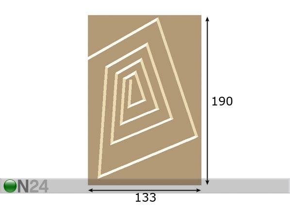 Vaip Structural Teddy 133x190 cm mõõdud