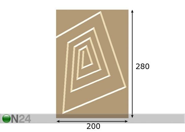 Vaip Structural Teddy 200x280 cm mõõdud