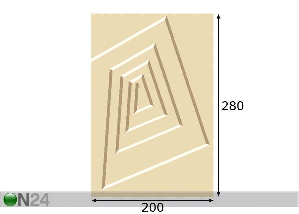 Vaip Structural Teddy 200x280 cm mõõdud
