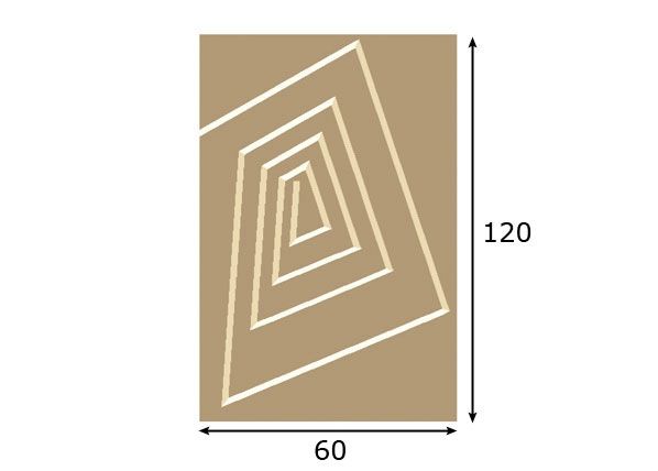 Vaip Structural Teddy 60x120 cm mõõdud