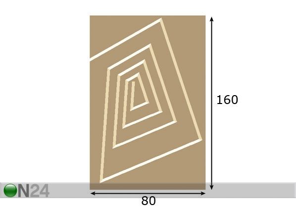 Vaip Structural Teddy 80x160 cm mõõdud