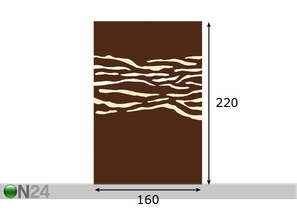 Vaip Structural Tomi 160x220 cm mõõdud