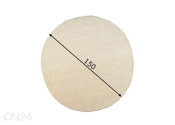 Vaip Taza Royal Ø150 cm blanc mõõdud