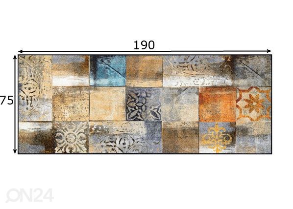 Vaip Tilea 75x190 cm mõõdud