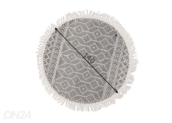 Vaip Tom Tailor Colored Macrame Ø140 cm hall mõõdud