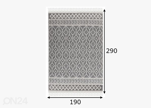 Vaip Tom Tailor Colored Macrame, 190x290 cm hall mõõdud