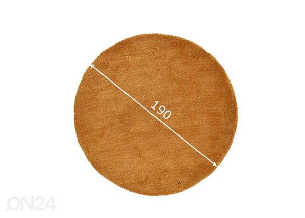 Vaip Tom Tailor Cozy Ø190 cm kuld mõõdud