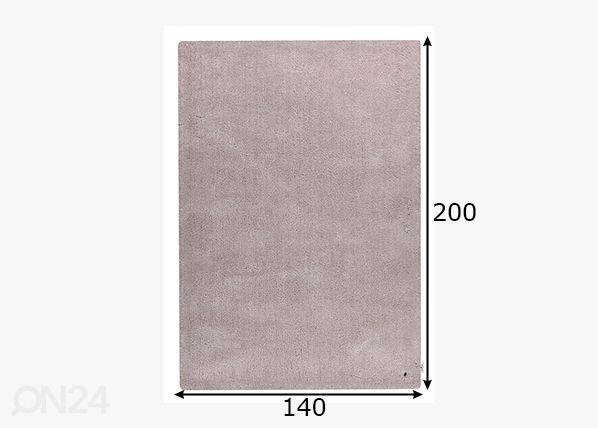 Vaip Tom Tailor Cozy, 140x200 cm beež mõõdud