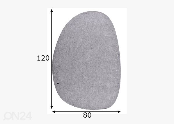Vaip Tom Tailor Cozy Pebble, 80x120 cm hall mõõdud