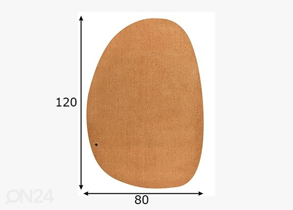 Vaip Tom Tailor Cozy Pebble, 80x120 cm kuld mõõdud