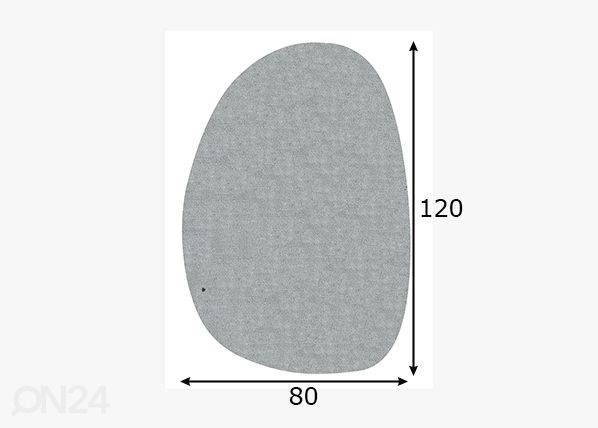 Vaip Tom Tailor Cozy Pebble, 80x120 cm mint mõõdud