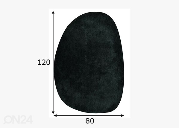 Vaip Tom Tailor Cozy Pebble, 80x120 cm roheline mõõdud