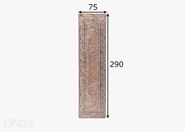 Vaip Tom Tailor Funky Orient Keshan, 75x290 cm roosipuu mõõdud