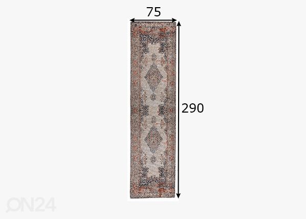 Vaip Tom Tailor Funky Orient Kirman, 75x290 cm multi mõõdud