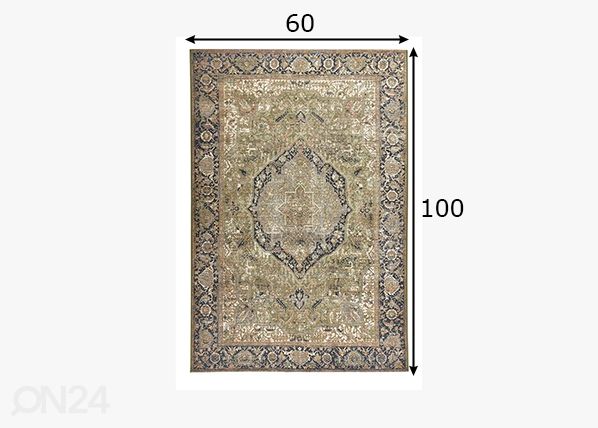 Vaip Tom Tailor Funky Outdoor Orient, 60x100 cm roheline mõõdud