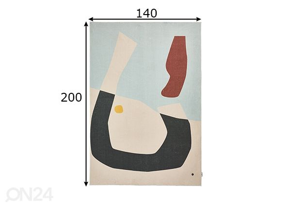 Vaip Tom Tailor Shapes, 140x200 cm sinine/multi mõõdud