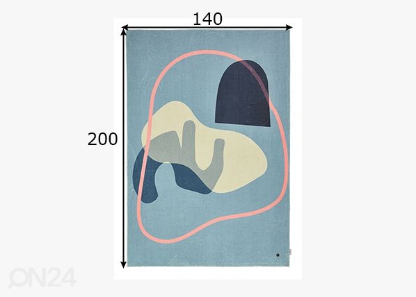 Vaip Tom Tailor Shapes, 140x200 cm sinine/multi mõõdud
