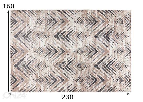 Vaip Trendy Beige-Silver 160x230 cm mõõdud