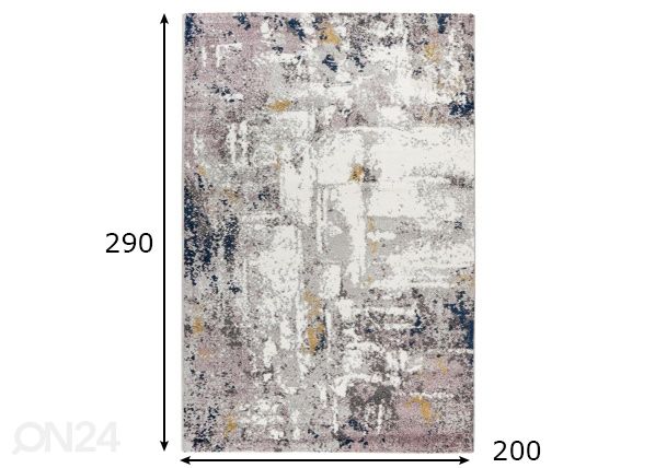 Vaip Trendy Multi 200x290 cm mõõdud