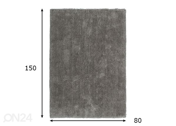 Vaip Velvet Platin 80x150 cm mõõdud