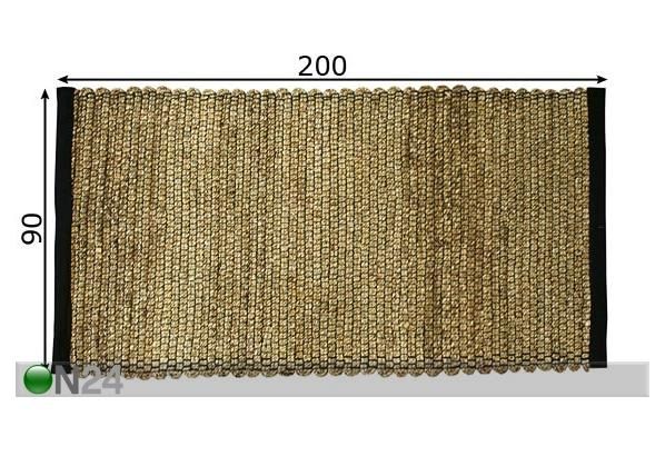 Vaip vesihüatsindist 90x200 cm mõõdud
