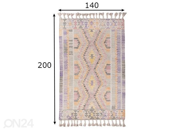 Vaip Vinatge Claccic Kelim 140x200cm mõõdud
