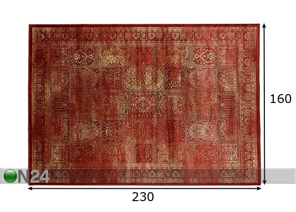 Vaip Vintage 160x230 cm mõõdud
