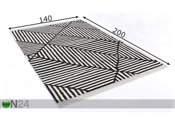 Vaip Vintage CrissCross 140x200cm mõõdud