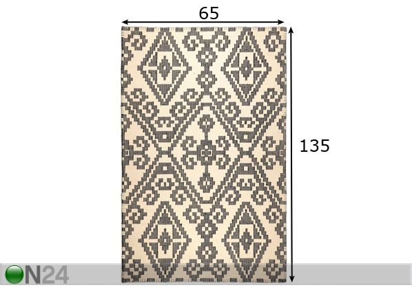 Vaip Vintage Large Pattern 65x135 cm mõõdud