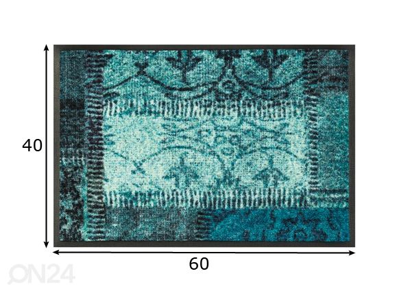Vaip Vintage Patches tuerkis 40x60 cm mõõdud
