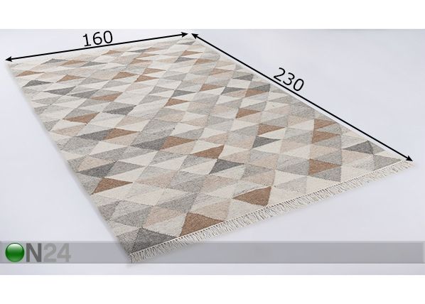 Vaip Vintage Triangle 160x230 cm mõõdud