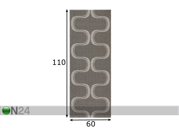 Vaip Waves 60x110 cm mõõdud