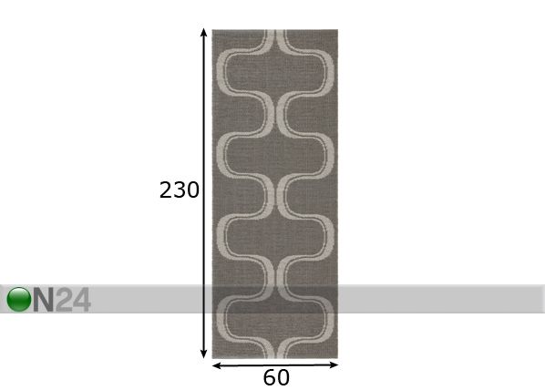Vaip Waves 60x230 cm mõõdud