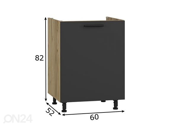 Valamukapp 60 cm mõõdud