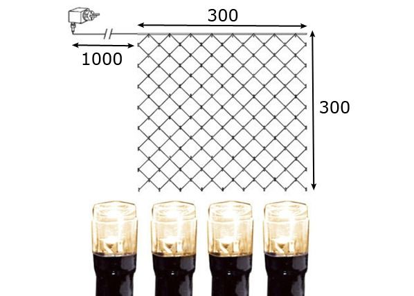 Valguskardin Serie LED 3x3 m mõõdud