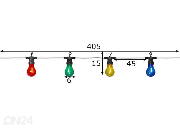 Valguskett Filament mõõdud