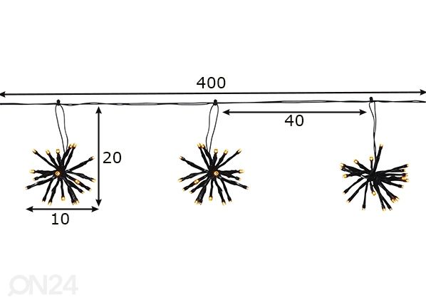 Valguskett Flower, 400 cm mõõdud