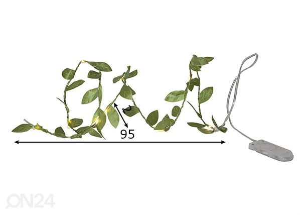 Valguskett Leaf mõõdud
