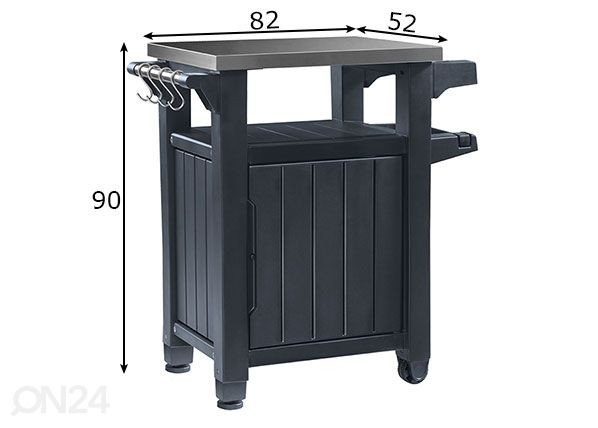 Väliköök Keter Unity L 52x82 cm, grafiit mõõdud