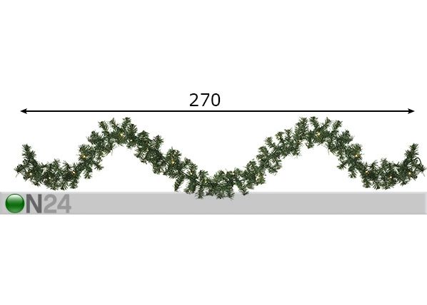 Vanik Alaska LED tuledega 270 cm mõõdud