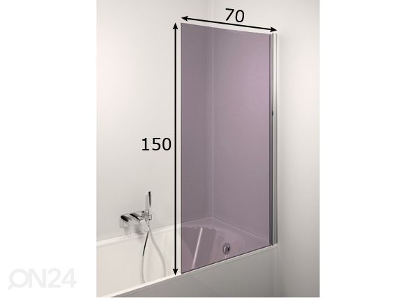 Vannisein Estetico 70x150 cm mõõdud